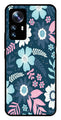Flower Leaves Design Metal Mobile Case for Xiaomi 12 Pro 5G   (Design No -50)