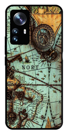 Map Design Metal Mobile Case for Xiaomi 12 Pro 5G