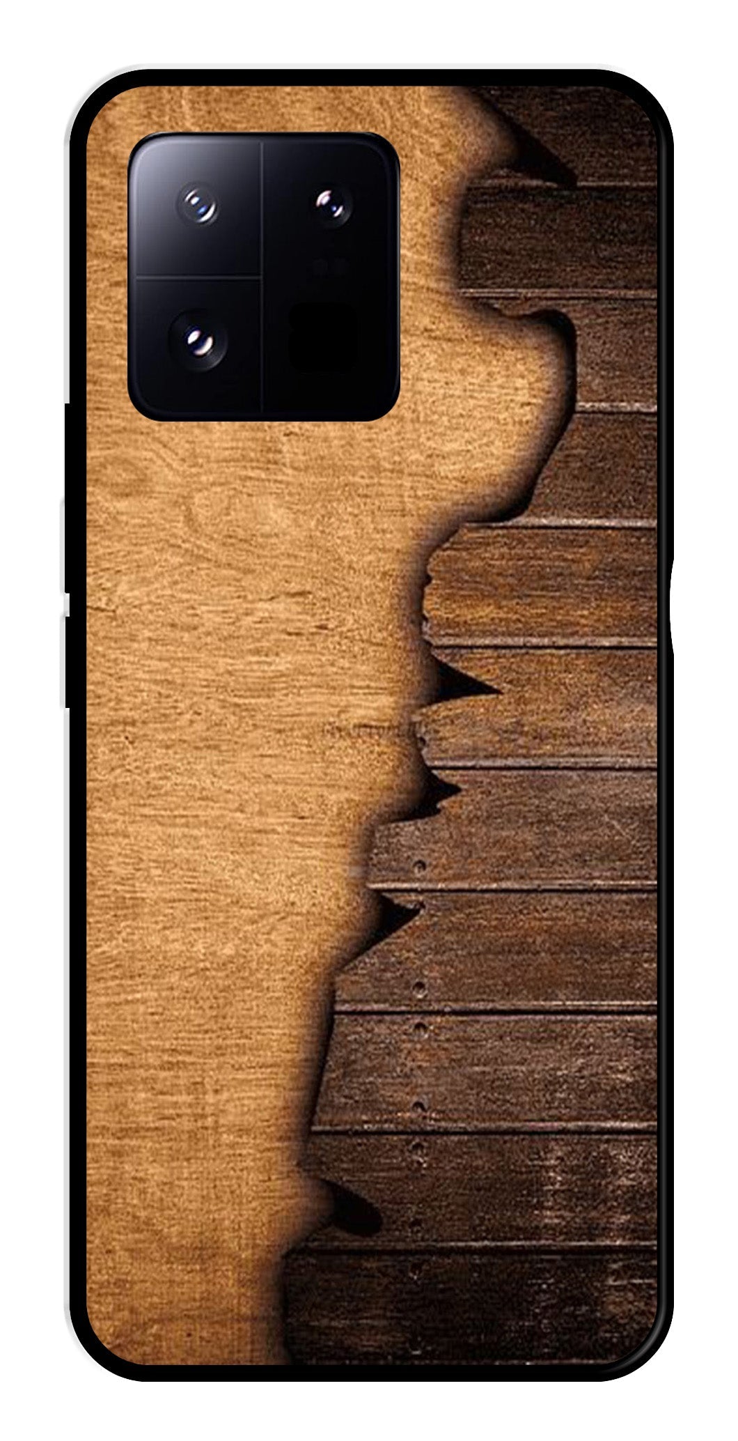 Wooden Design Metal Mobile Case for Xiaomi 13 Pro 5G   (Design No -13)