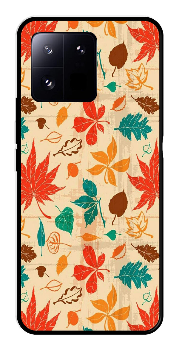 Leafs Design Metal Mobile Case for Xiaomi 13 Pro 5G   (Design No -14)
