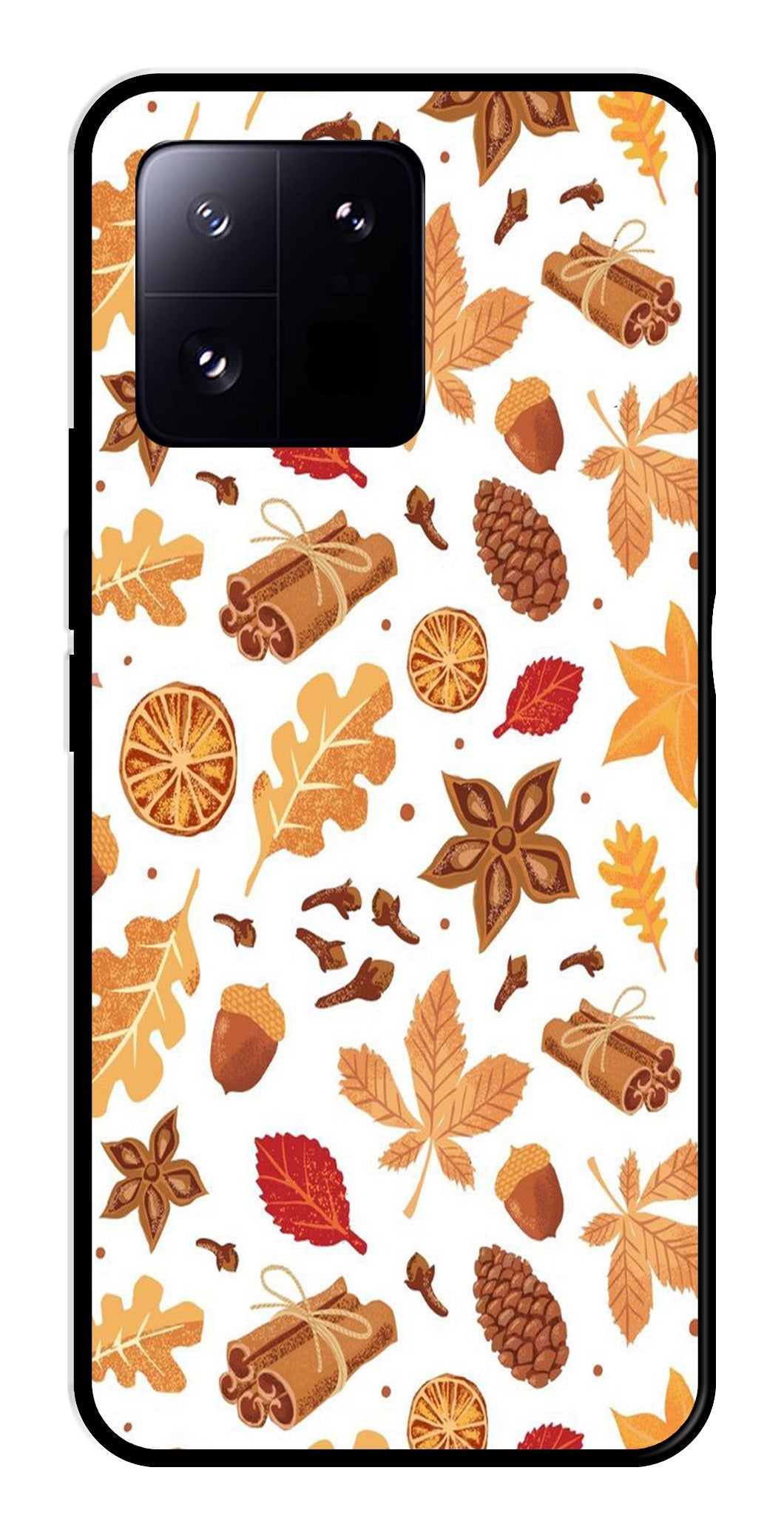Autumn Leaf Metal Mobile Case for Xiaomi 13 Pro 5G   (Design No -19)