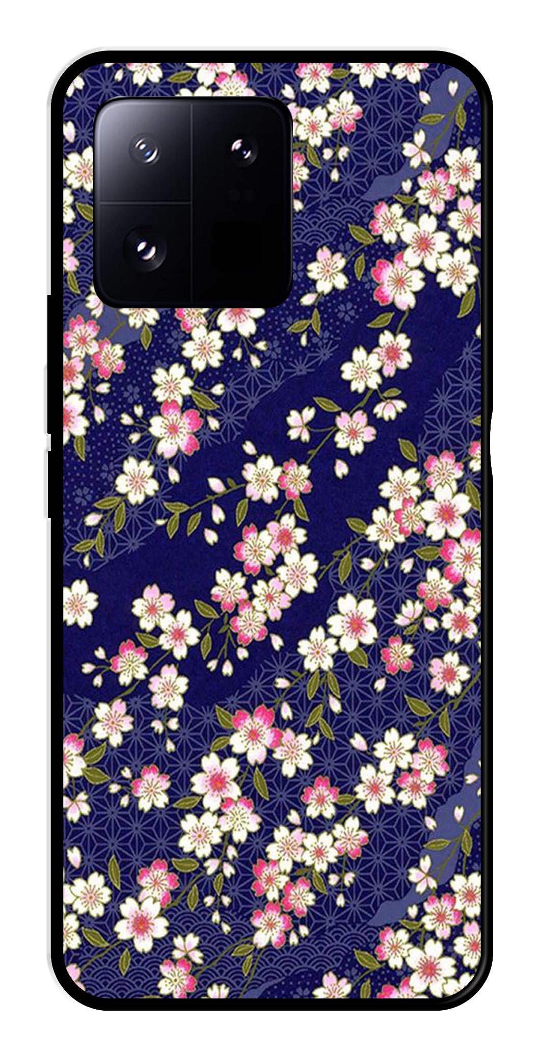 Flower Design Metal Mobile Case for Xiaomi 13 Pro 5G   (Design No -25)