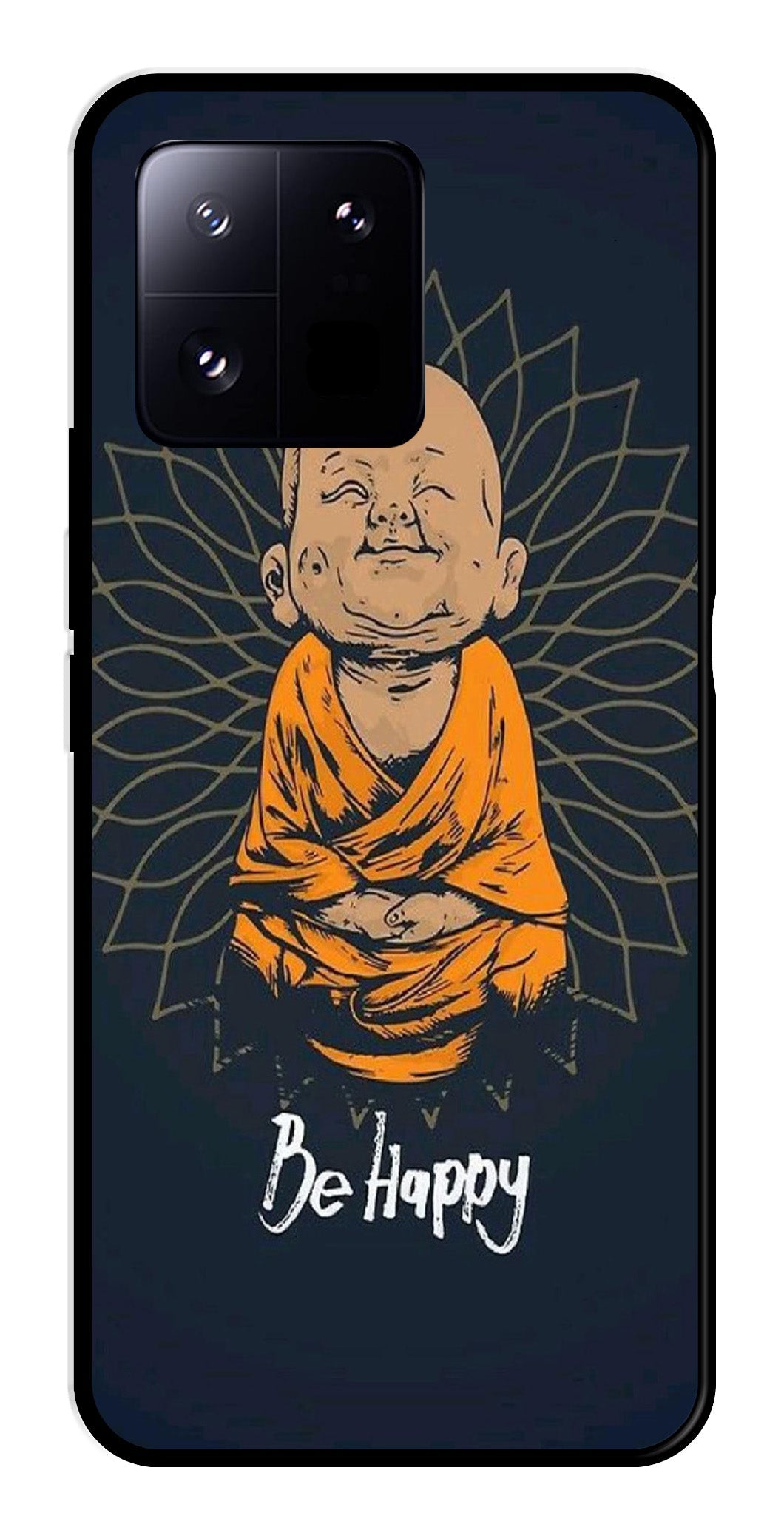 Be Happy Metal Mobile Case for Xiaomi 13 Pro 5G   (Design No -27)