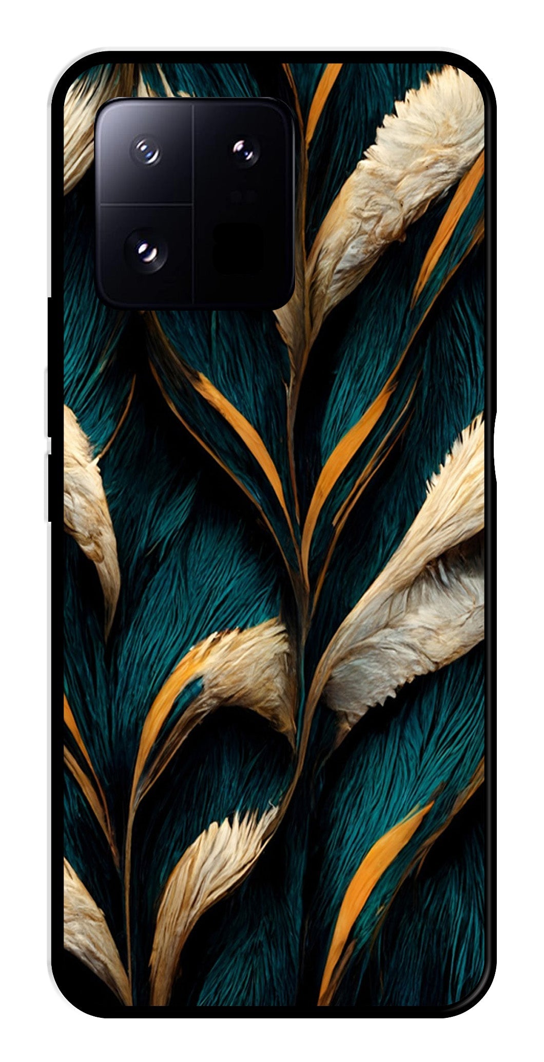 Feathers Metal Mobile Case for Xiaomi 13 Pro 5G   (Design No -30)