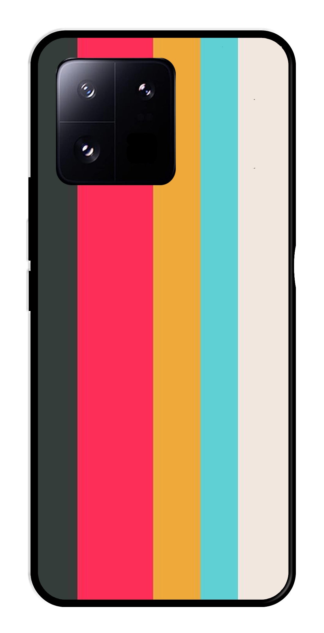 Muted Rainbow Metal Mobile Case for Xiaomi 13 Pro 5G   (Design No -31)