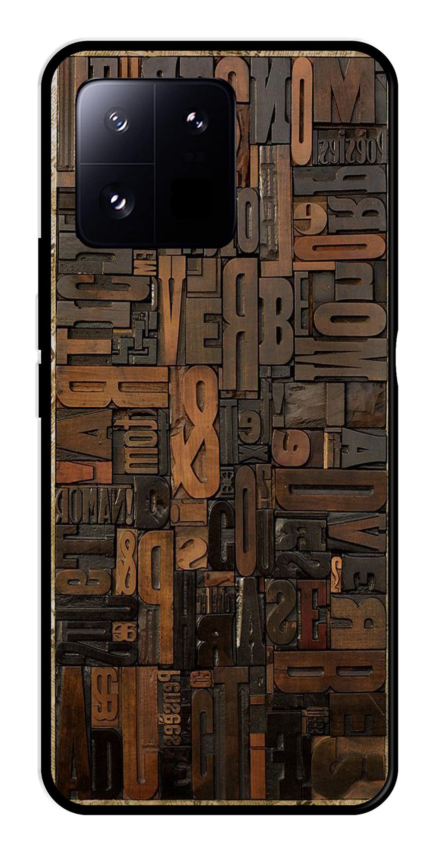 Alphabets Metal Mobile Case for Xiaomi 13 Pro 5G   (Design No -32)