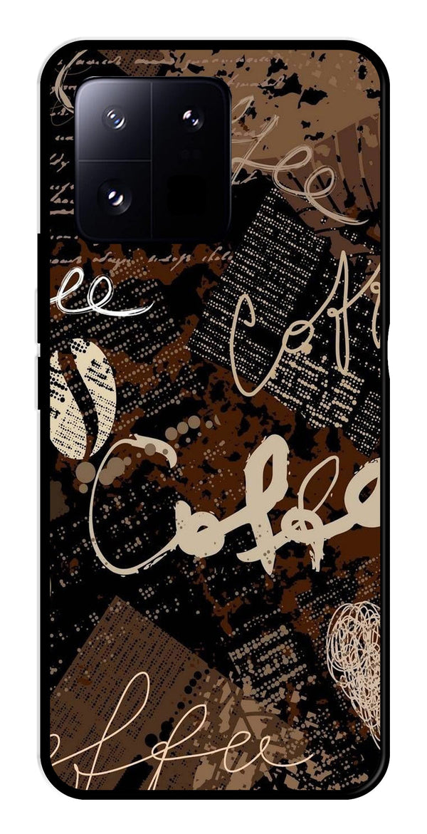 Coffee Pattern Metal Mobile Case for Xiaomi 13 Pro 5G   (Design No -37)