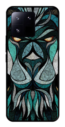Lion Pattern Metal Mobile Case for Xiaomi 13 Pro 5G