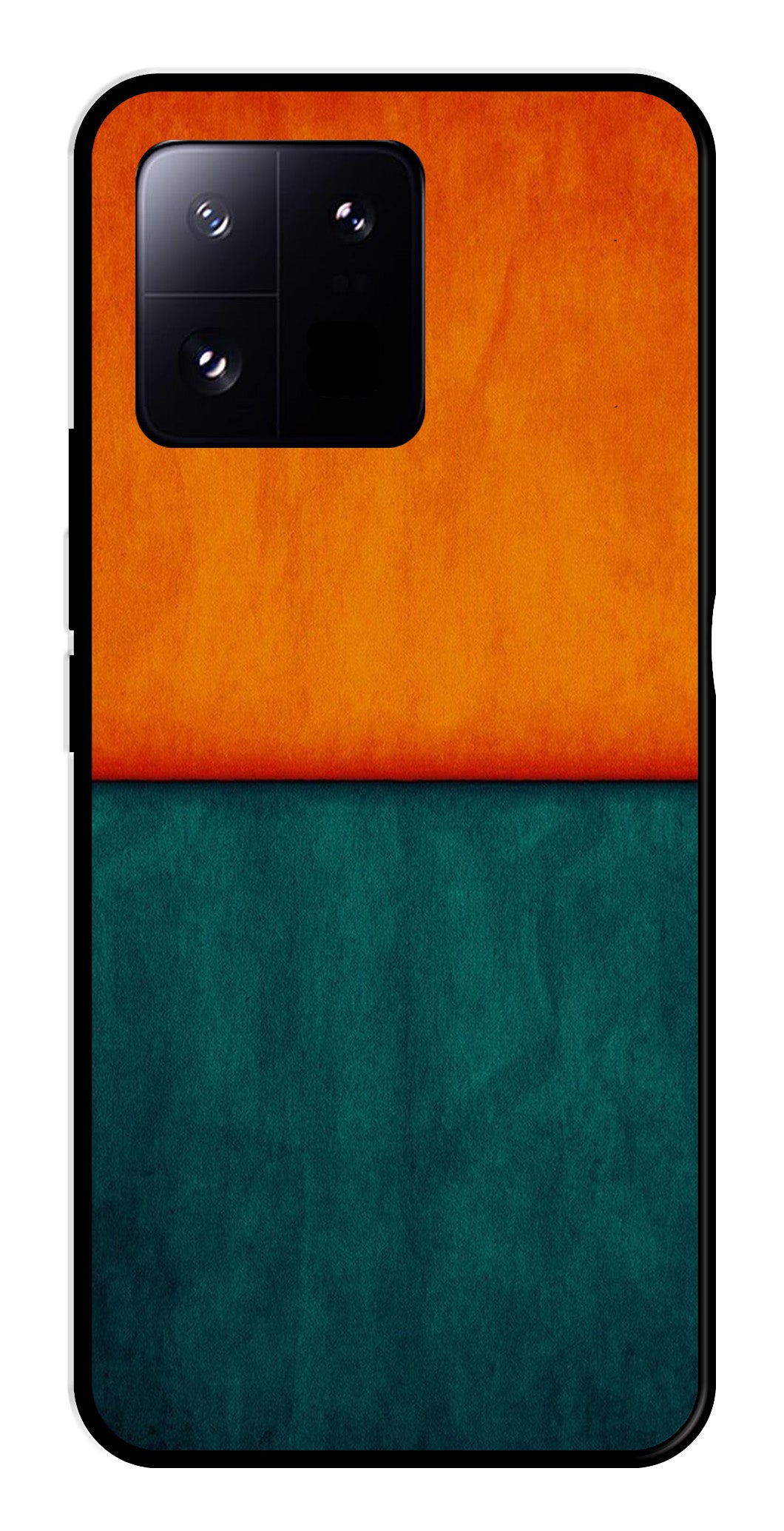 Orange Green Pattern Metal Mobile Case for Xiaomi 13 Pro 5G   (Design No -45)
