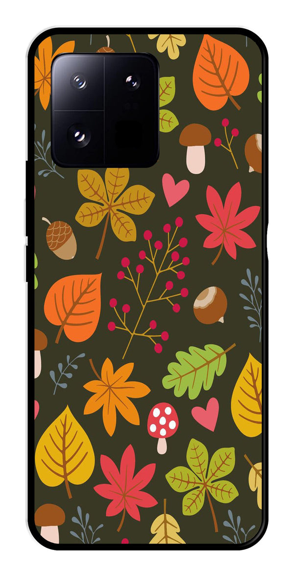 Leaves Design Metal Mobile Case for Xiaomi 13 Pro 5G   (Design No -51)
