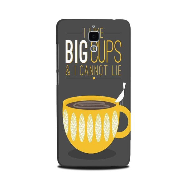 Big Cups Coffee Mobile Back Case for Mi 4  (Design - 352)