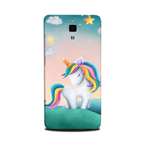 Unicorn Mobile Back Case for Mi 4  (Design - 366)