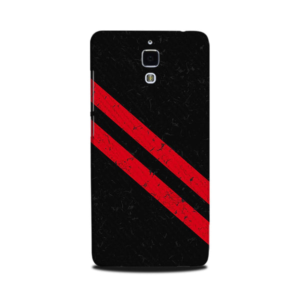 Black Red Pattern Mobile Back Case for Mi 4  (Design - 373)