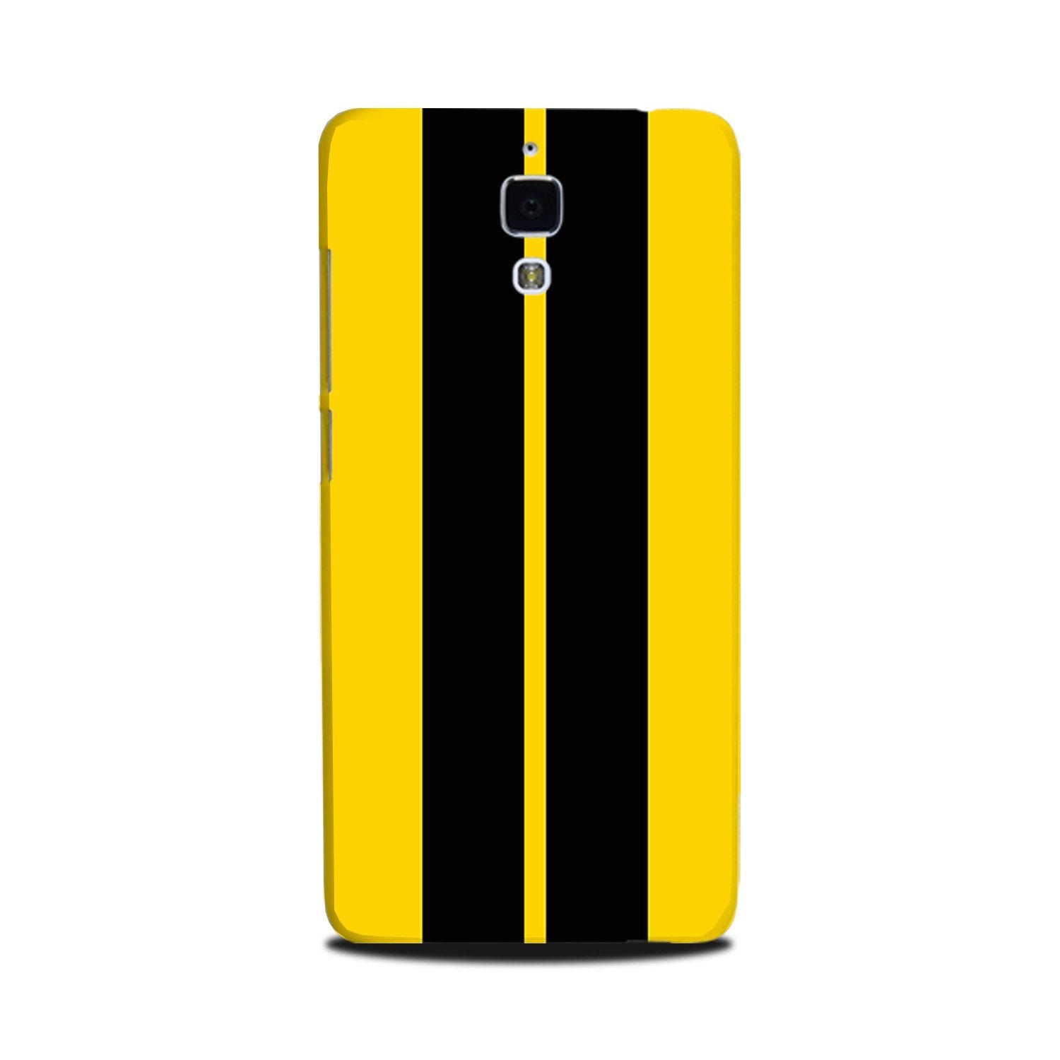 Black Yellow Pattern Mobile Back Case for Mi 4(Design - 377)