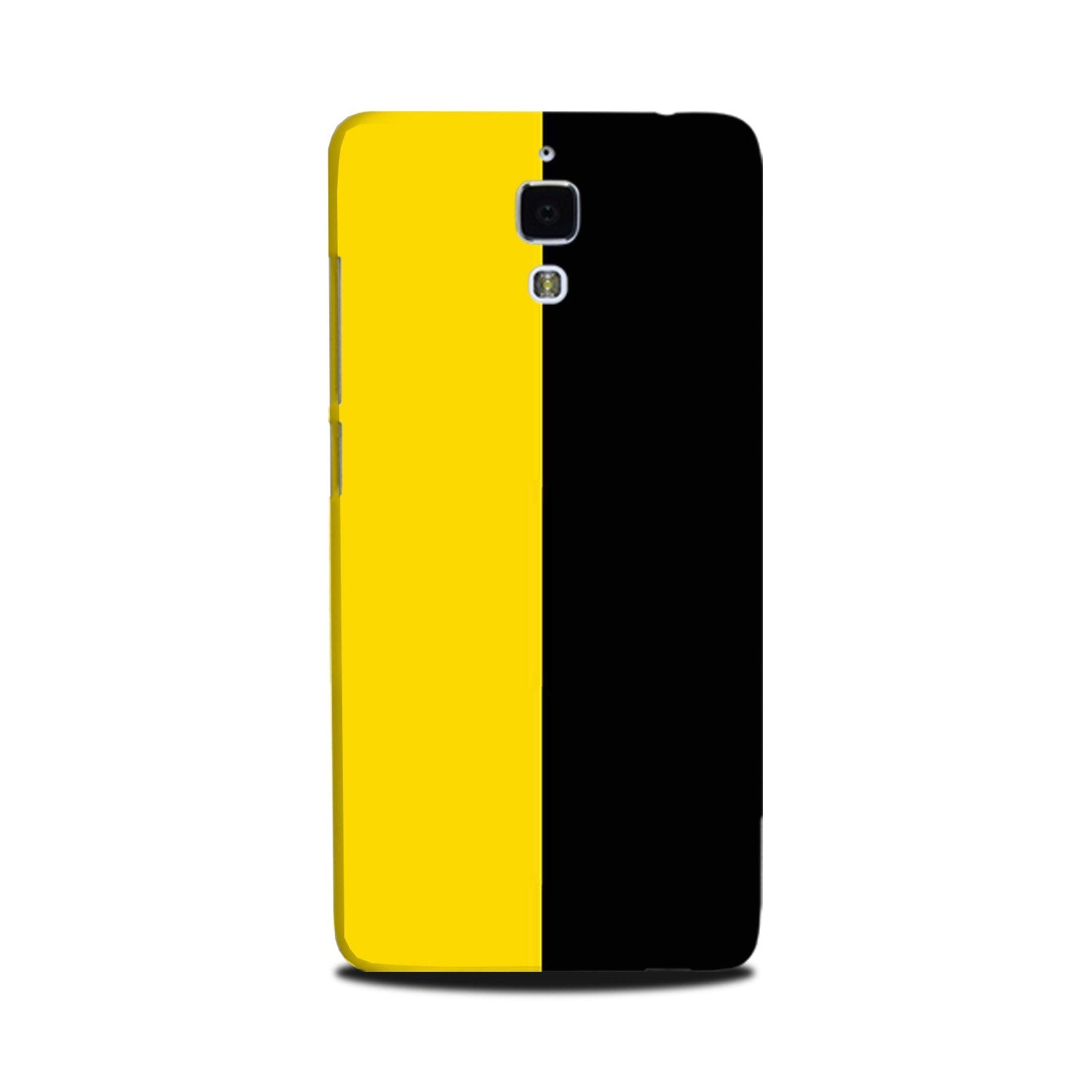 Black Yellow Pattern Mobile Back Case for Mi 4(Design - 397)