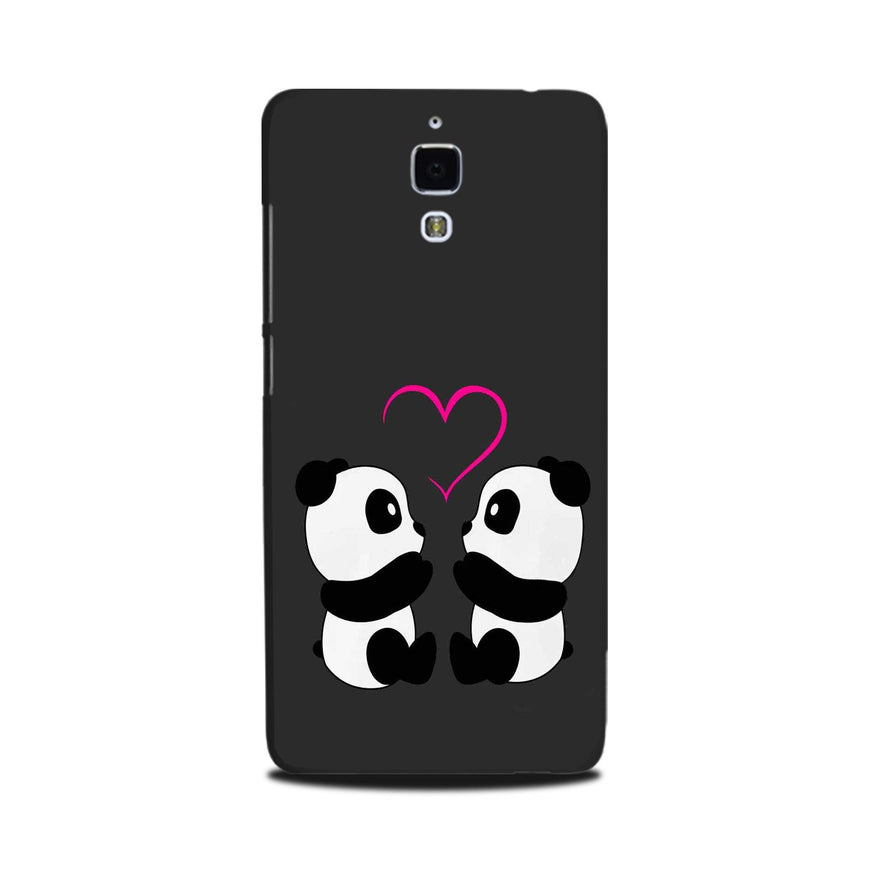 Panda Love Mobile Back Case for Mi 4  (Design - 398)