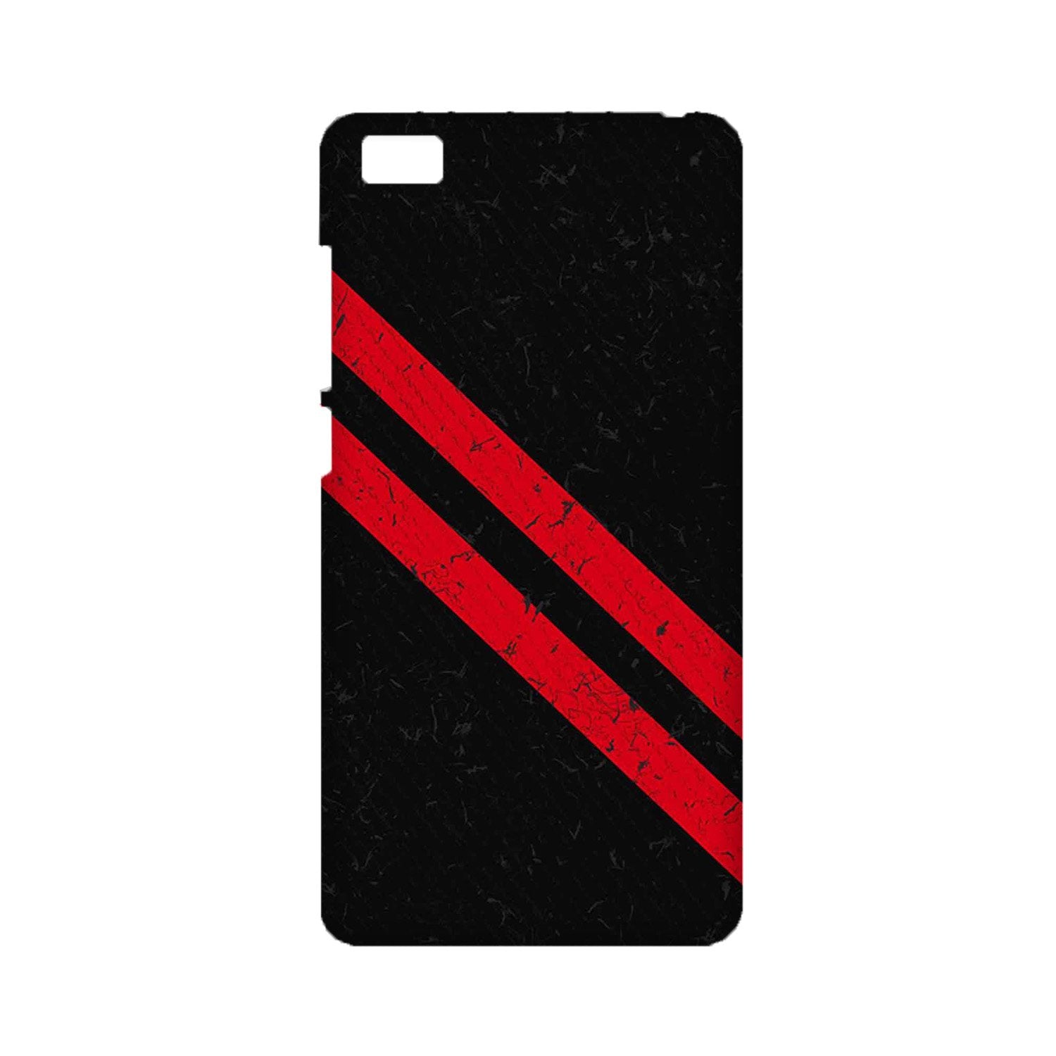 Black Red Pattern Mobile Back Case for Mi 5  (Design - 373)