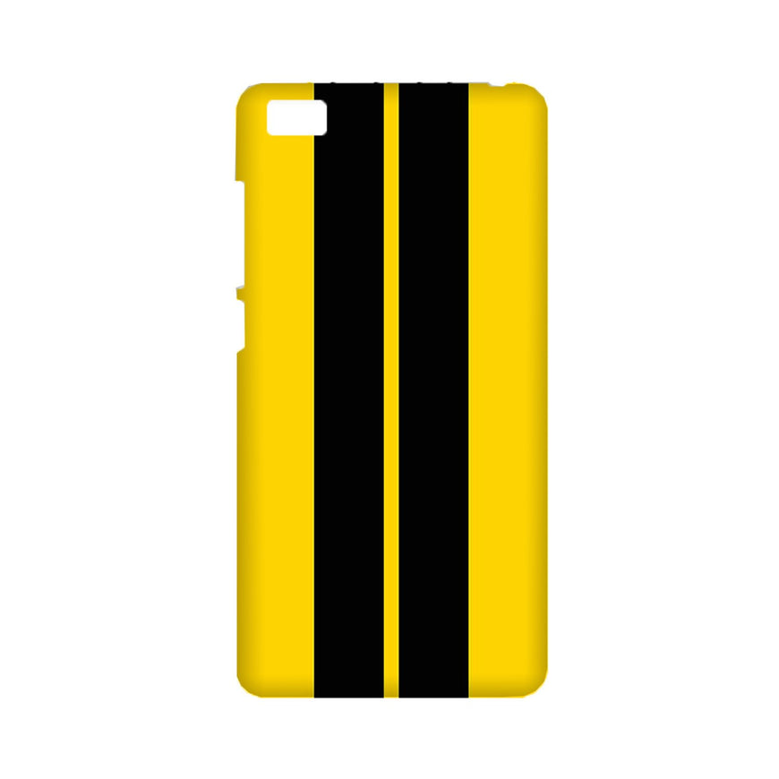 Black Yellow Pattern Mobile Back Case for Mi 5  (Design - 377)
