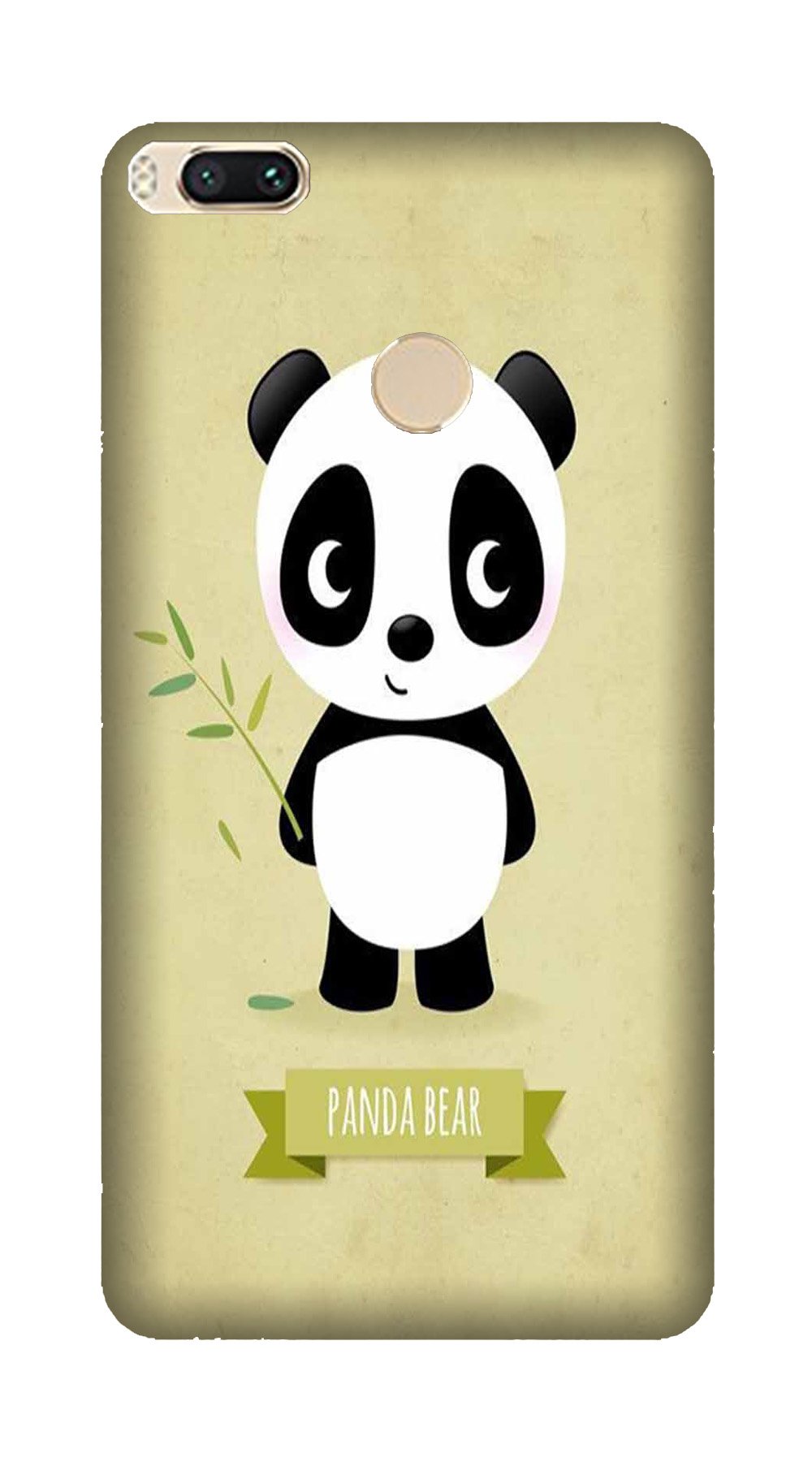 Panda Bear Mobile Back Case for Mi A1(Design - 317)