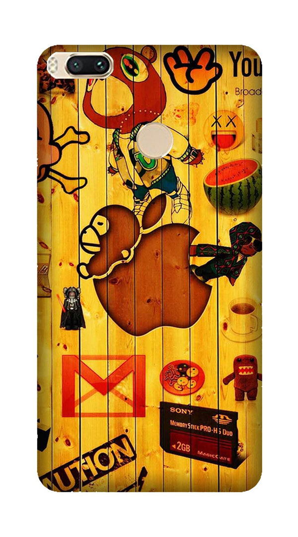 Wooden Texture Mobile Back Case for Mi A1  (Design - 367)