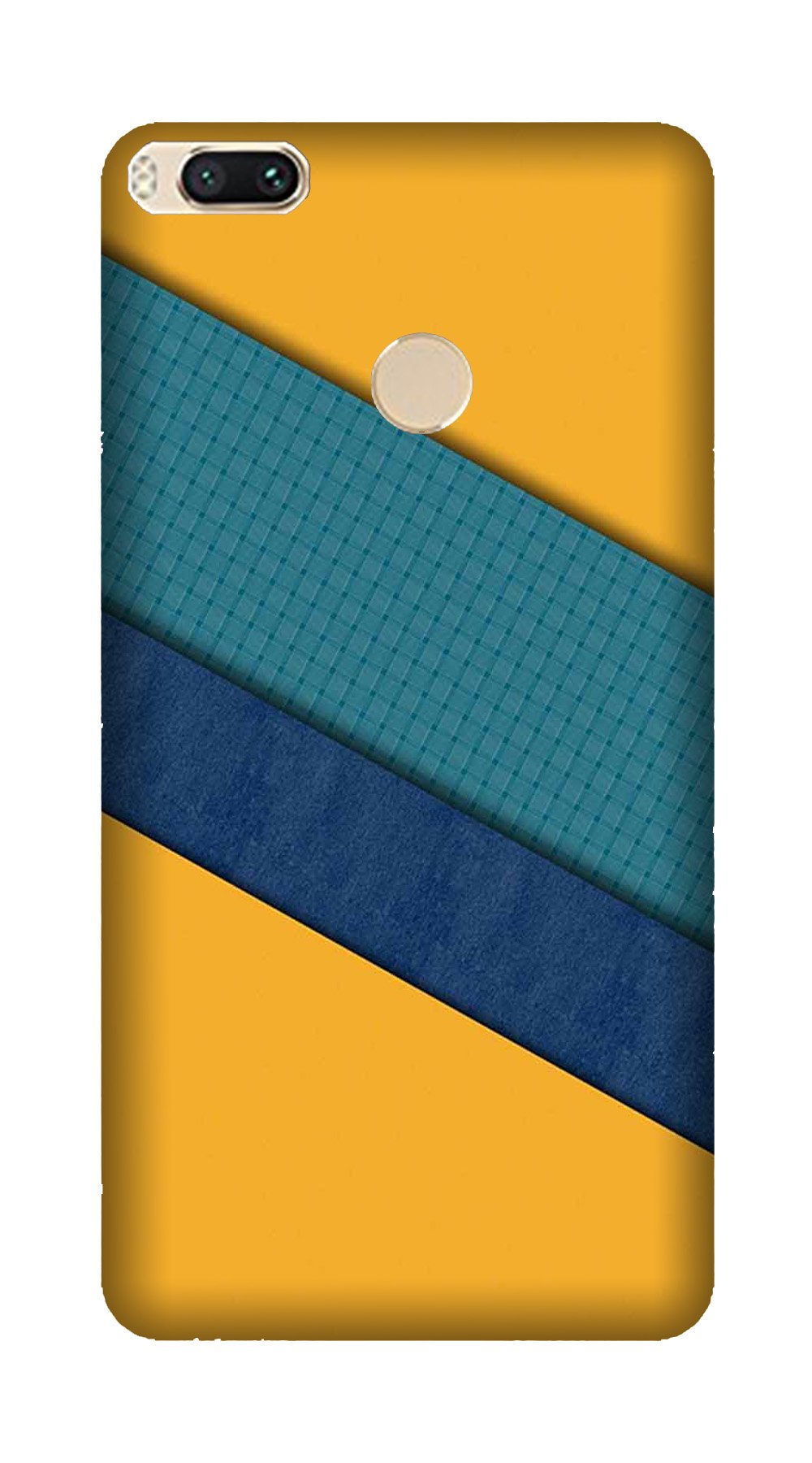Diagonal Pattern Mobile Back Case for Xiaomi Mi A1  (Design - 370)