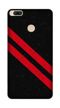 Black Red Pattern Mobile Back Case for Xiaomi Mi A1  (Design - 373)