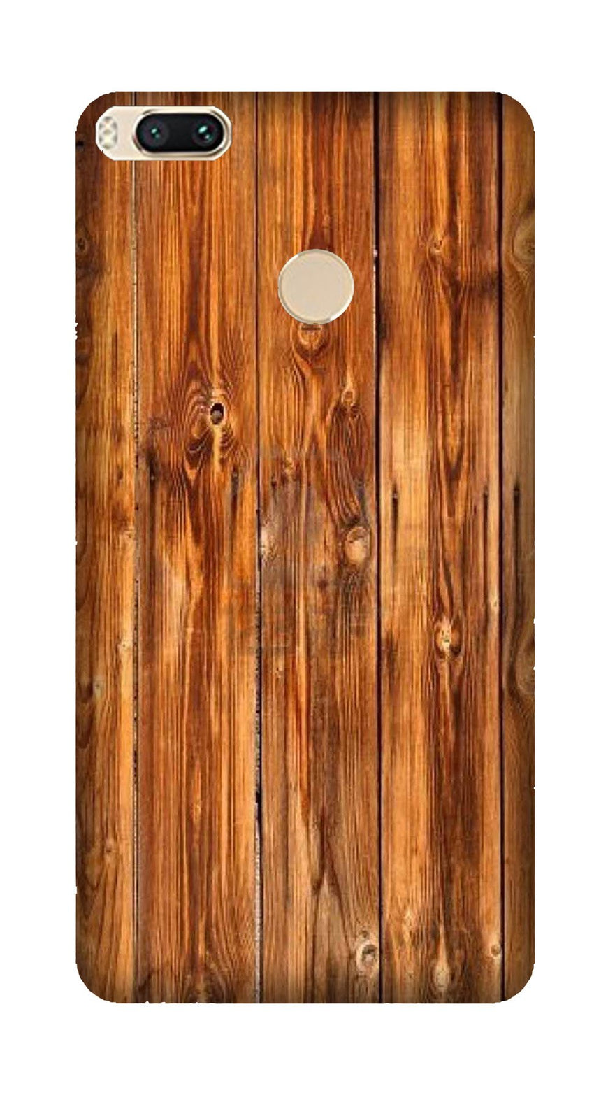 Wooden Texture Mobile Back Case for Mi A1  (Design - 376)