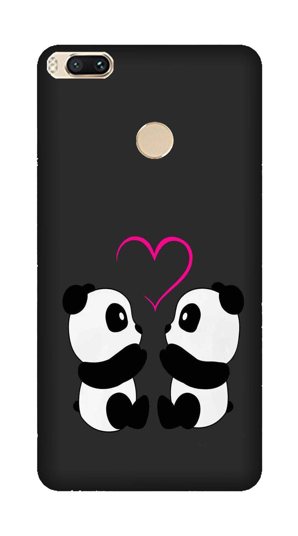 Panda Love Mobile Back Case for Mi A1  (Design - 398)