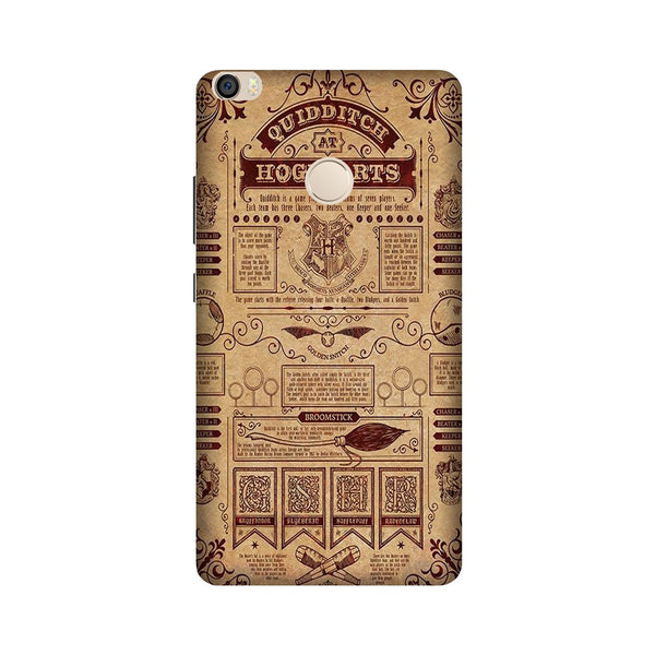Hogwarts Mobile Back Case for Mi Max 2  (Design - 304)