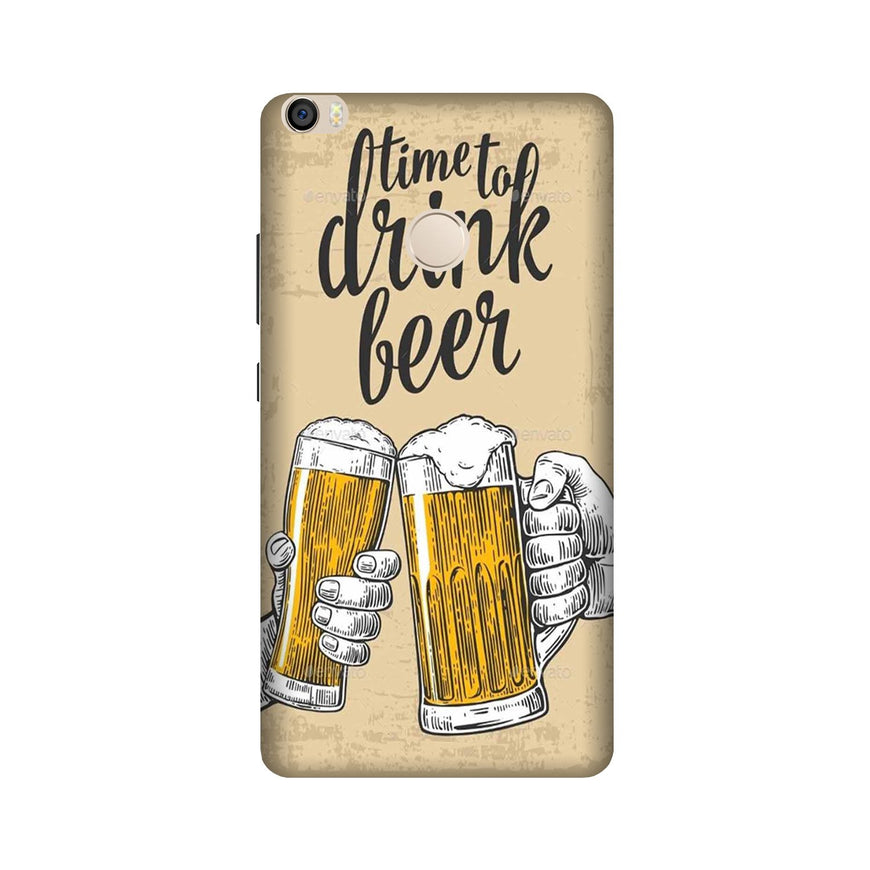 Drink Beer Mobile Back Case for Mi Max / Max Prime  (Design - 328)