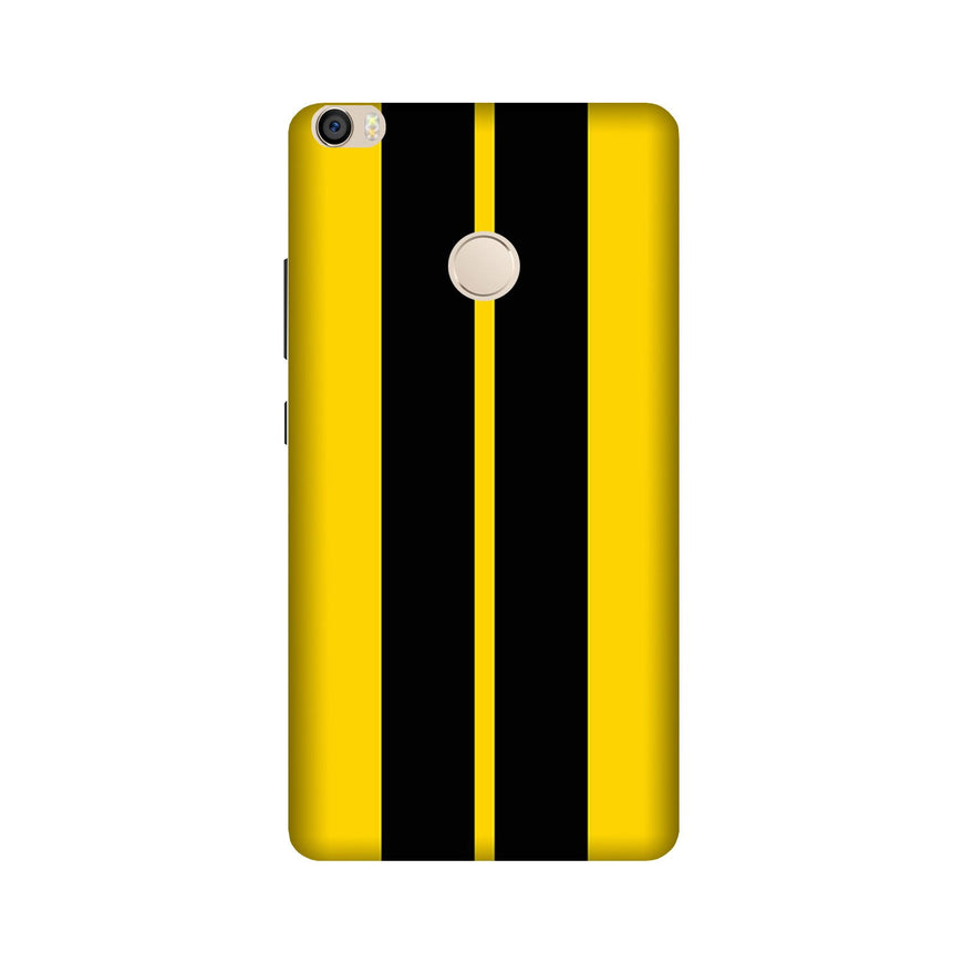 Black Yellow Pattern Mobile Back Case for Mi Max / Max Prime  (Design - 377)