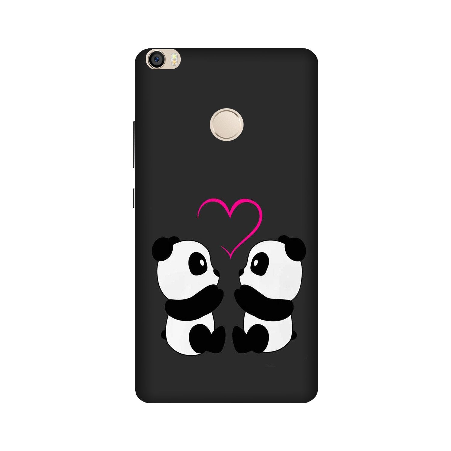 Panda Love Mobile Back Case for Mi Max 2  (Design - 398)
