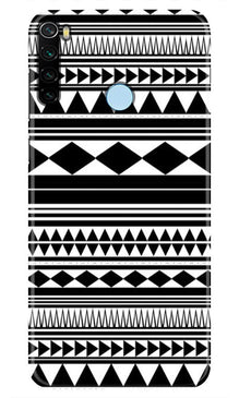 Black white Pattern Mobile Back Case for Xiaomi Redmi Note 8 (Design - 5)