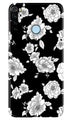 White flowers Black Background Case for Xiaomi Redmi Note 8