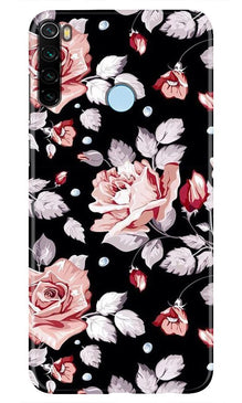 Pink rose Mobile Back Case for Xiaomi Redmi Note 8 (Design - 12)