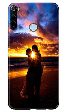 Couple Sea shore Mobile Back Case for Xiaomi Redmi Note 8 (Design - 13)