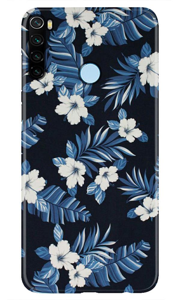 White flowers Blue Background2 Case for Xiaomi Redmi Note 8