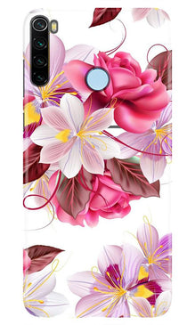 Beautiful flowers Mobile Back Case for Xiaomi Redmi Note 8 (Design - 23)
