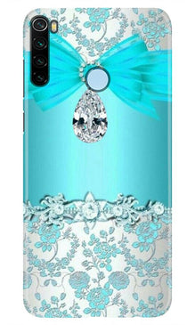 Shinny Blue Background Mobile Back Case for Xiaomi Redmi Note 8 (Design - 32)