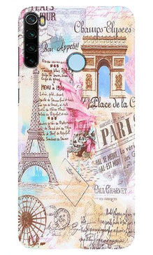 Paris Eiftel Tower Mobile Back Case for Xiaomi Redmi Note 8 (Design - 54)