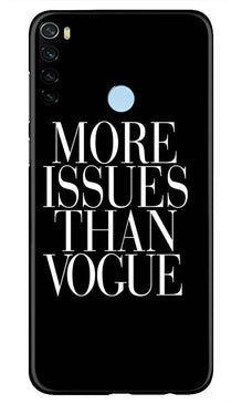More Issues than Vague Mobile Back Case for Xiaomi Redmi Note 8 (Design - 74)
