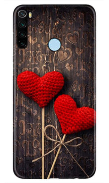 Red Hearts Mobile Back Case for Xiaomi Redmi Note 8 (Design - 80)