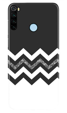 Black white Pattern2Mobile Back Case for Xiaomi Redmi Note 8 (Design - 83)