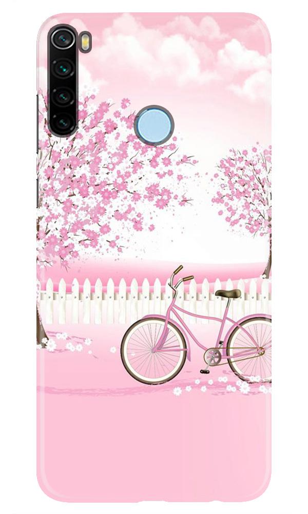 Pink Flowers Cycle Case for Xiaomi Redmi Note 8(Design - 102)