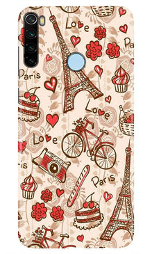 Love Paris Mobile Back Case for Xiaomi Redmi Note 8  (Design - 103)