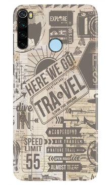 Travel Mobile Back Case for Xiaomi Redmi Note 8  (Design - 104)