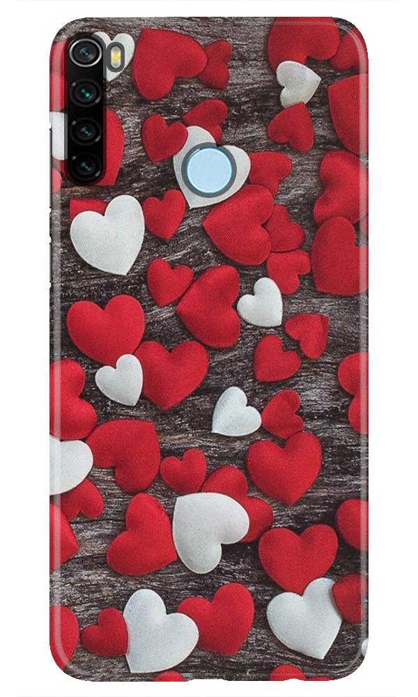 Red White Hearts Case for Xiaomi Redmi Note 8(Design - 105)