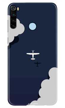 Clouds Plane Mobile Back Case for Xiaomi Redmi Note 8 (Design - 196)