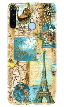 Travel Eiffel Tower Mobile Back Case for Xiaomi Redmi Note 8 (Design - 206)