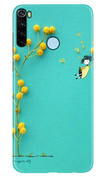 Flowers Girl Mobile Back Case for Xiaomi Redmi Note 8 (Design - 216)